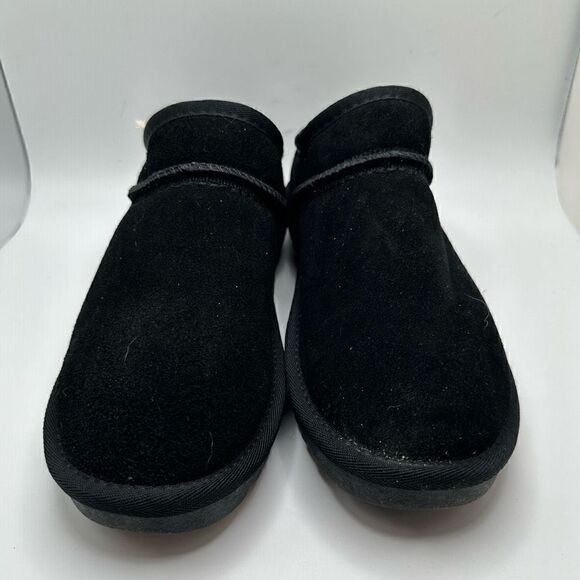 CUSHIONAIRE Women's Faux Shearling Genuine Suede cozy mule slippers +Memory Foam - Picture 2 of 7